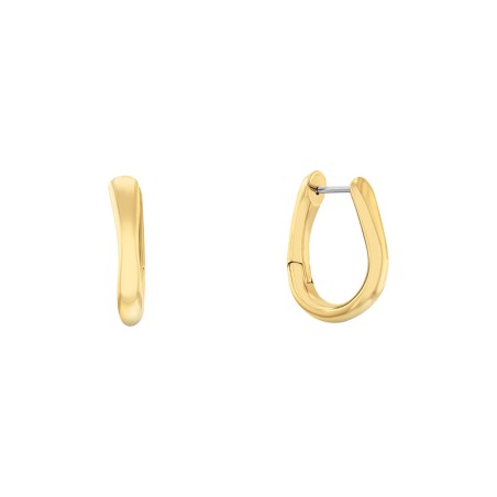 Bouces d'oreilles femme pendantes calvin klein sculptural acier doré 35000750 – boucles d'oreilles femme
