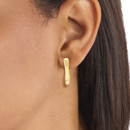 Bouces d'oreilles femme pendantes calvin klein sculptural acier doré 35000750 – boucles d'oreilles femme