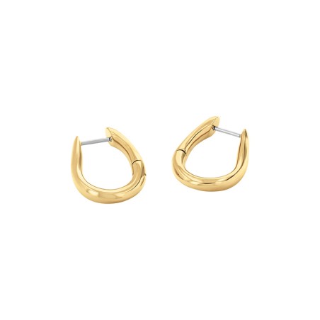 Bouces d'oreilles femme pendantes calvin klein sculptural acier doré 35000750 – boucles d'oreilles femme