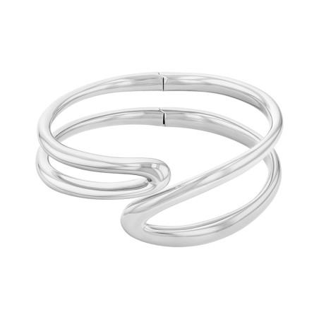 Bracelet femme jonc calvin klein sculptural acier argenté 35000753 – bracelets femme