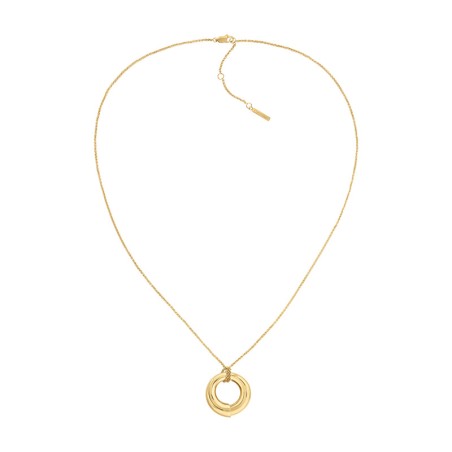 Collier femme calvin klein sculptural acier doré 35000761 – colliers femme