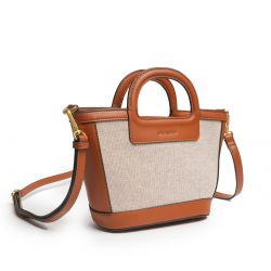 Sac femme porté main et bandoulière mac alyster synonyme cognac ms-553-01 - maroquinerie - edora - 1