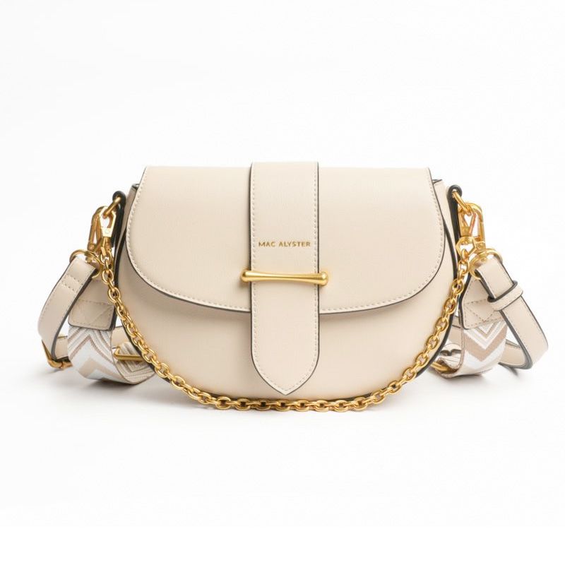 Sac femme à rabat et bandoulière mac alyster désinvolte nude ms-552-02 - fete-des-meres - edora