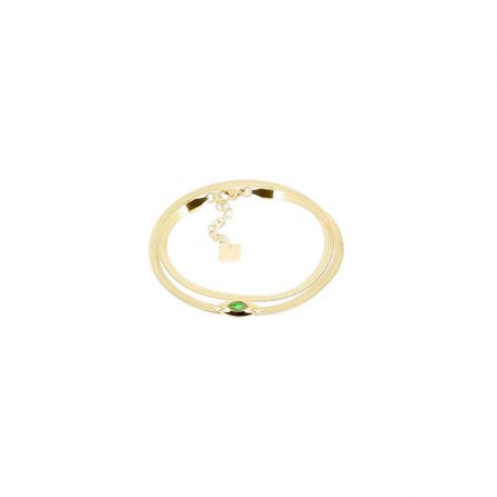 Bracelet or & argent, bracelet plaqué or, bracelet cuir & tissu - bracelets-femme - edora - 1