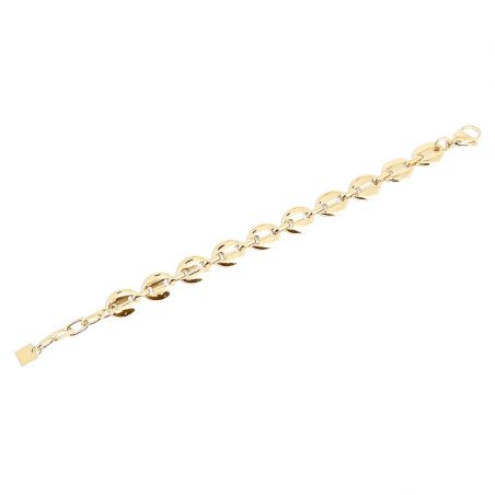 Bracelet or & argent, bracelet plaqué or, bracelet cuir & tissu - bracelets-femme - edora - 1