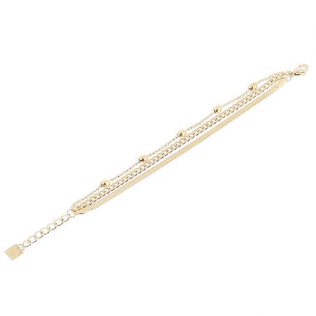 Bracelet or & argent, bracelet plaqué or, bracelet cuir & tissu - bracelets-femme - edora - 1
