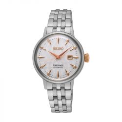 Montre femme automatique seiko presage cocktail time clover club acier argenté sre009j1 - montres-femme - edora - 0