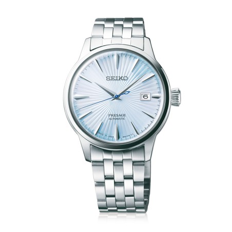Montre homme automatique seiko  présage  cocktail sky diving acier argenté srpe19j1 – accueil