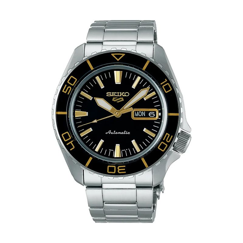 Montre homme automatique seiko 5 acier argenté srpk99k1 - automatiques - edora