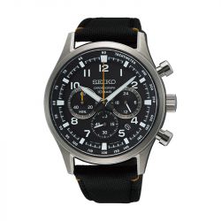 Montre homme chronographe seiko nylon noir ssb449p1 - chronographes - edora - 0