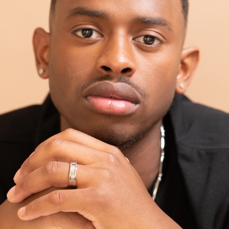 Bague homme phebus sasha acier et câble 15-0213 – accueil