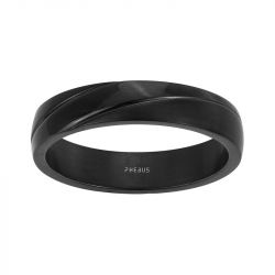 Bague homme phebus acier noir 15-0325 - bague argent & or homme, bague homme - - bagues-homme - edora - 0