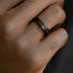 Bague homme phebus acier noir 15-0325 - bague argent & or homme, bague homme - - bagues-homme - edora - 1