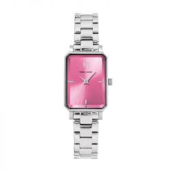 Montre femme pierre lannier ariane argenté cadran rose bracelet acier argenté 12 mm 005p651 - montres-femme - edora - 0