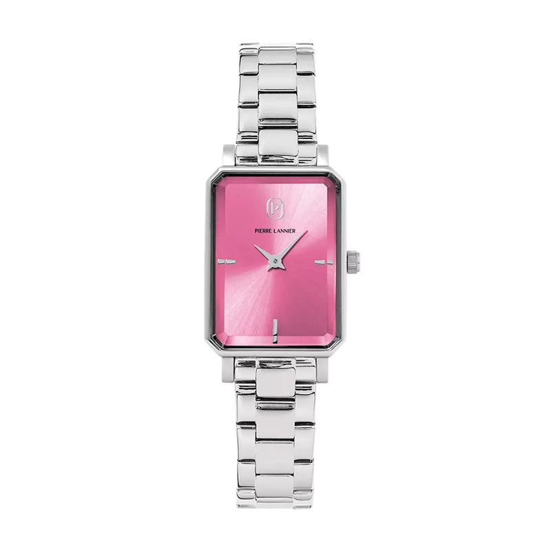 Montre femme pierre lannier ariane argenté cadran rose bracelet acier argenté 12 mm 005p651 - montres-femme - edora