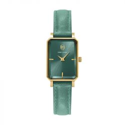 Montre femme pierre lannier ariane doré cadran vert bracelet cuir vert 12 mm 006l577 - montres-femme - edora - 0