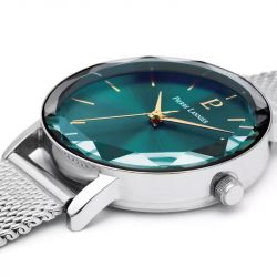 Montre femme pierre lannier multiples argenté cadran vert bracelet acier milanais argenté 14 mm 009m671 - montres-femme - edora - 2