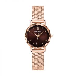 Montre femme pierre lannier multiples doré-rose cadran chocolat bracelet acier milanais doré-rose 14 mm 010p988 - montres-femme - edora - 0