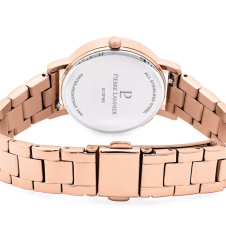 Montre femme pierre lannier multiples doré-rose cadran chocolat bracelet acier doré-rose 14 mm 012p988 – montres françaises