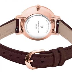 Montre femme pierre lannier chouquette doré-rose cadran chocolat bracelet cuir chocolat 038j530 - montres-femme - edora - 2