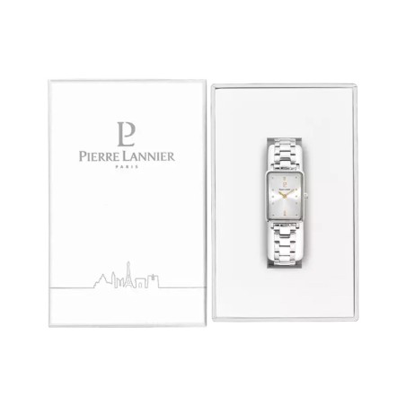 Montre femme pierre lannier ariane cadran argenté bracelet acier argenté 051j621 – montres françaises