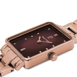 Montre femme pierre lannier ariane doré-rose cadran chocolat bracelet acier doré-rose 052j988 - montres-femme - edora - 2