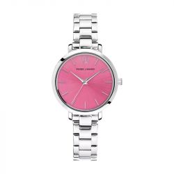 Montre femme pierre lannier chouquette argenté cadran rose bracelet acier argenté 078j659 - montres-femme - edora - 0