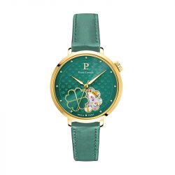 Montre femme pierre lannier esperance doré cadran vert bracelet cuir vert 147k577 - montres-femme - edora - 0