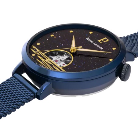 Montre femme pierre lannier australe bleu cadran bleu bracelet acier milanais bleu 148h866 – montres françaises