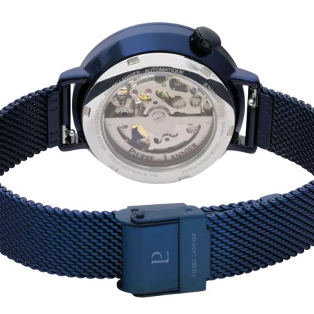 Montre femme pierre lannier australe bleu cadran bleu bracelet acier milanais bleu 148h866 – montres françaises