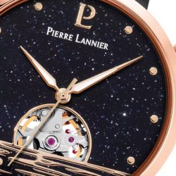 Montre femme pierre lannier australe gris cadran noir bracelet acier gris 149k739 - montres-femme - edora - 2