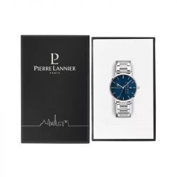 Montre homme pierre lannier data cadran bleu bracelet acier argenté 242d161 - montres-homme - edora - 3