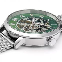 Montre homme pierre lannier automatic argenté cadran vert bracelet acier milanais argenté 323d171 - montres-homme - edora - 2