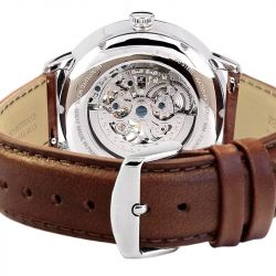 Montre homme pierre lannier automatic argenté cadran vert bracelet cuir brun 323d174 - montres-homme - edora - 3