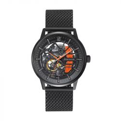 Montre homme pierre lannier paddock cadran noir bracelet acier milanais noir 338a459 - montres-homme - edora - 0