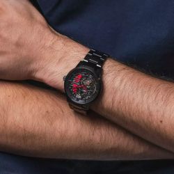 Montre homme pierre lannier paddock noir cadran noir bracelet acier noir 344a459 - montres-homme - edora - 1