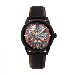 Montre homme pierre lannier monarck noir cadran noir bracelet cuir noir 347a433 - montres-homme - edora - 0