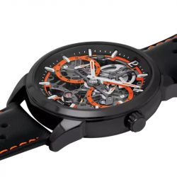 Montre homme pierre lannier monarck noir cadran noir bracelet cuir noir 347a433 - montres-homme - edora - 2