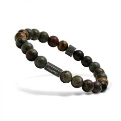 Bracelet homme rochet zen jaspe et oeil de tigre hb2808 - bracelets-homme - edora - 2