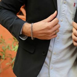 Bracelet homme gourmette rochet dandy acier hb07180 - bracelets-homme - edora - 1