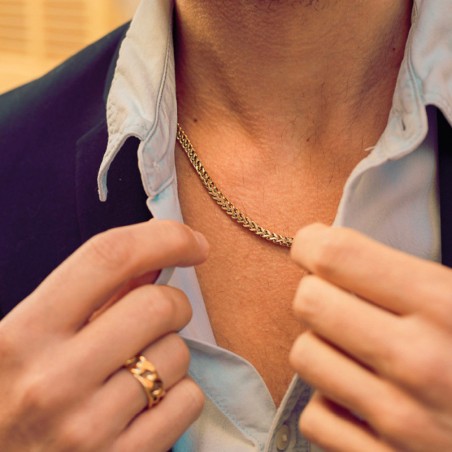 Collier Homme ROCHET Major Acier Doré HC01386
