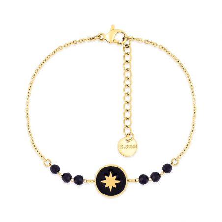 Bracelet or & argent, bracelet plaqué or, bracelet cuir & tissu - bracelets-femme - edora - 1