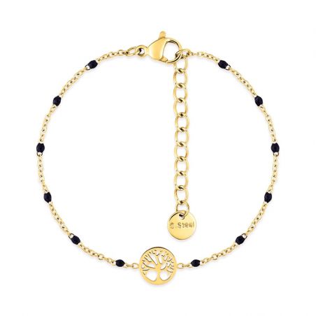 Bracelet or & argent, bracelet plaqué or, bracelet cuir & tissu - bracelets-femme - edora - 1