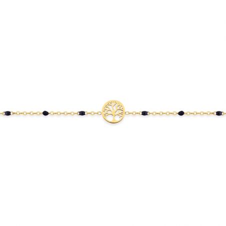 Bracelet or & argent, bracelet plaqué or, bracelet cuir & tissu - bracelets-femme - edora - 2
