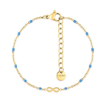 Bracelet or & argent, bracelet plaqué or, bracelet cuir & tissu - bracelets-femme - edora - 1