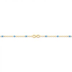 Bracelet femme inifini edora acier doré et turquoises edo403902 - bracelets-femme - edora - 1
