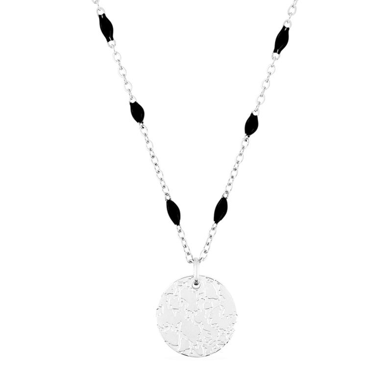 Collier femme edora martelé acier argenté edo432239 - colliers-femme - edora