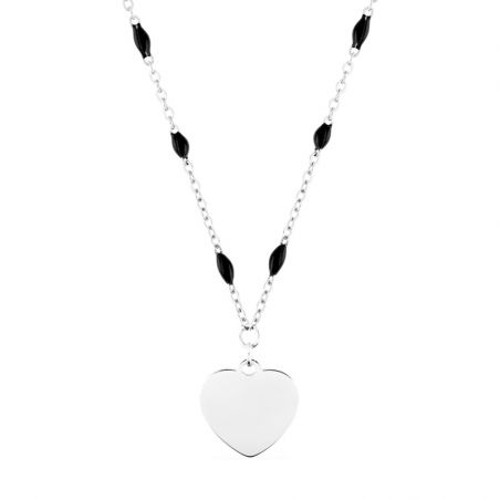 Bijoux acier inoxydable : bague, bracelet acier inoxydable (2) - colliers-femme - edora - 1