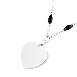 Collier femme edora coeur acier argenté edo432245 - colliers-femme - edora - 2