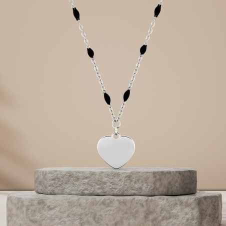 Collier femme edora coeur acier argenté edo432245 – colliers femme